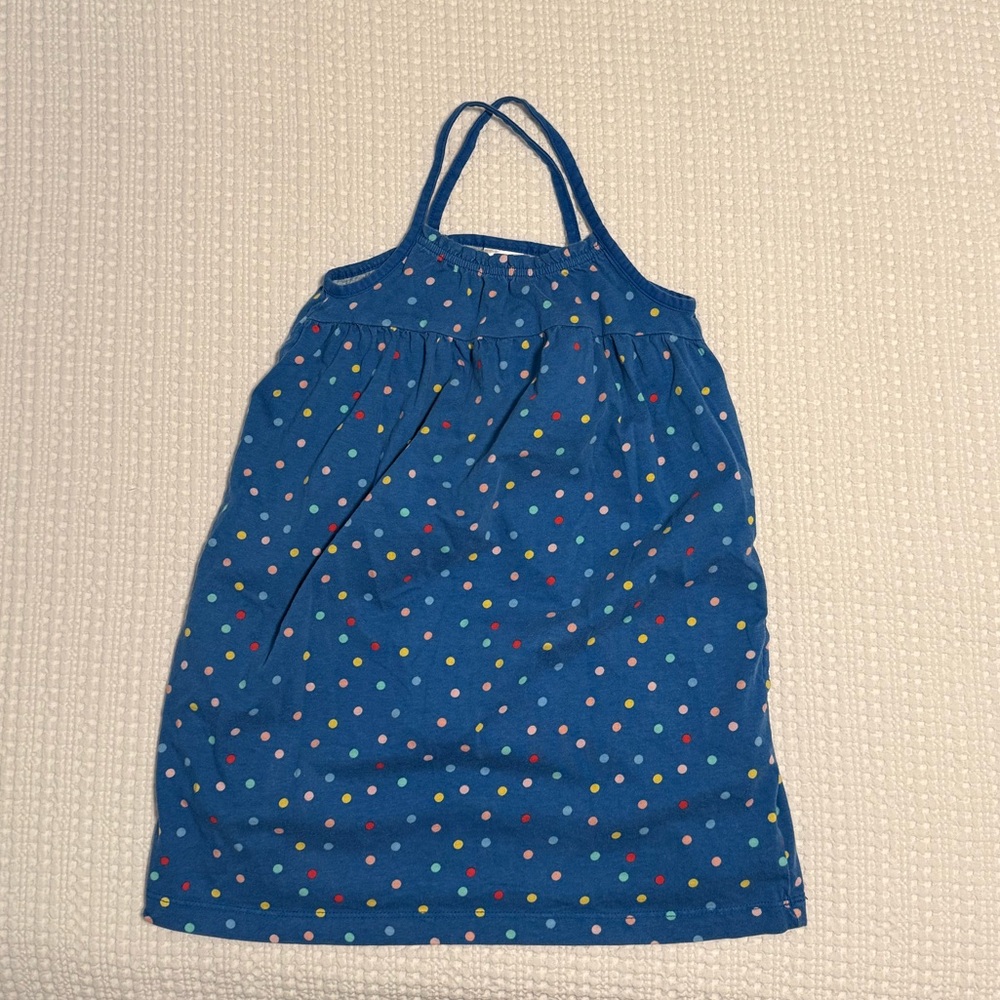 Hanna Andersson Blue Polka Dot Kids Casual Dress
